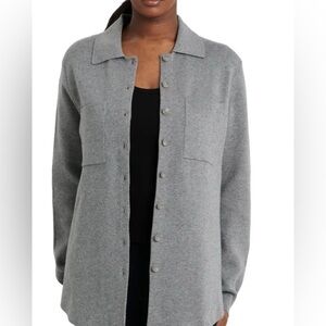 Como Vintage Black Knit Shacket - Grey